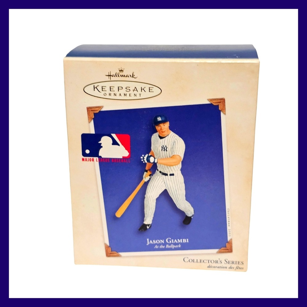 Hallmark Keepsake Ornament Jason Giambi Collector Series At the Ballpark 2003